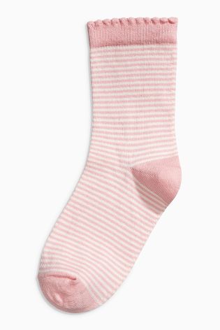 Pink Pretty Floral, Stripe And Star Socks Seven Pack (Older Girls)